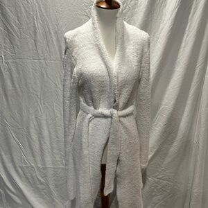 Lemon Cozy White Fleece Robe
